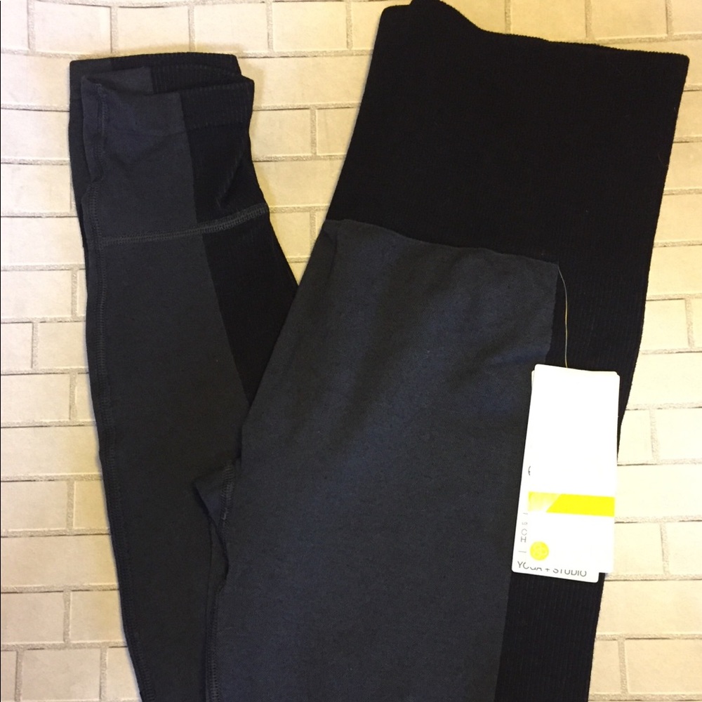 Zella yoga+studio compression leggings with stirrups